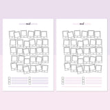 Film Camera Mood Journal Template - Lavendar and Bright Pink