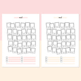Film Camera Mood Journal Template - Salmon Red and Bright Orange
