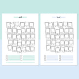 Film Camera Mood Journal Template - Teal and Light Blue