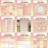 Coral and peach teacher classroom decor printable set - printable affirmation station, calendar, clock labels, fractions, drawer labels, accents, alphabet posters and birthday display