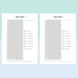 Flute Practice Journal  - Teal and Light Blue