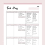 Food Allergy Diary PDF - Pink