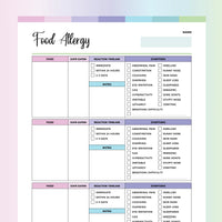 Food And Symptom Diary PDF - Bubblegum