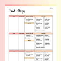 Food And Symptom Diary PDF - Flame