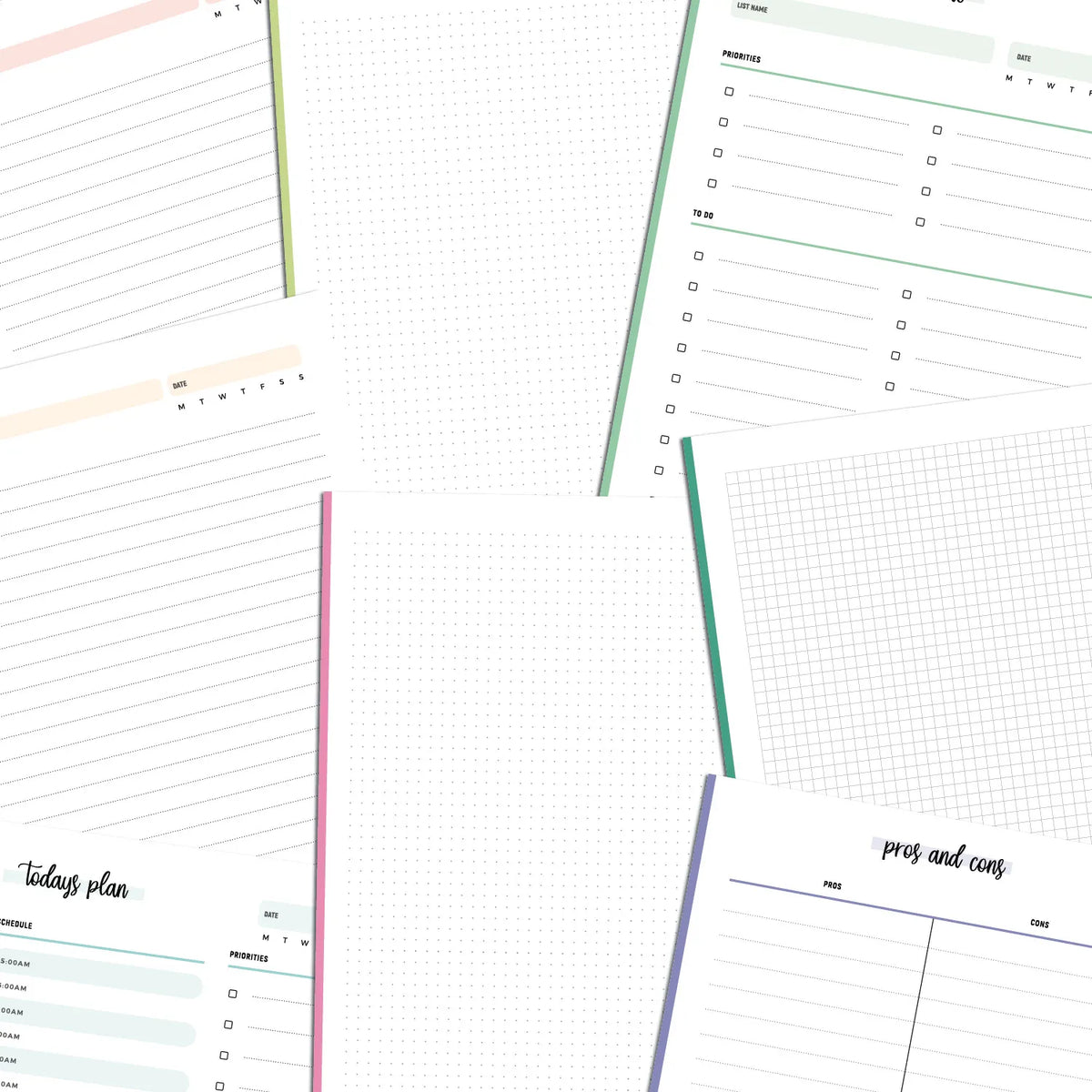 Free Digital Notebook Inserts - 10 Templates for Goodnotes – Plan Print ...