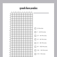 French Horn Practice Journal  - Grey