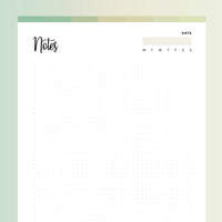 Grid Notebook Template PDF - Forrest Color Scheme