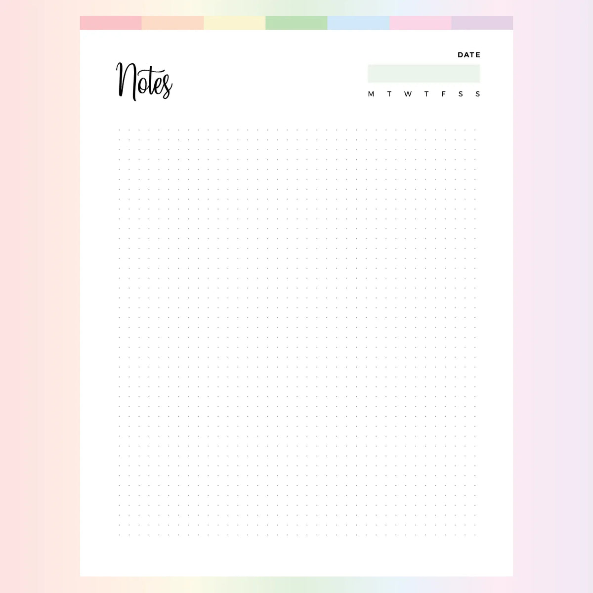 Notes Format Notebook Grid Notebook Template PDF | A4 & US Letter Sizes | Instant Download ...
