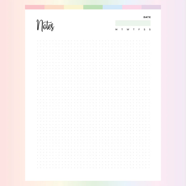 Grid Notebook Template PDF A4 & US Letter Sizes Instant Download
