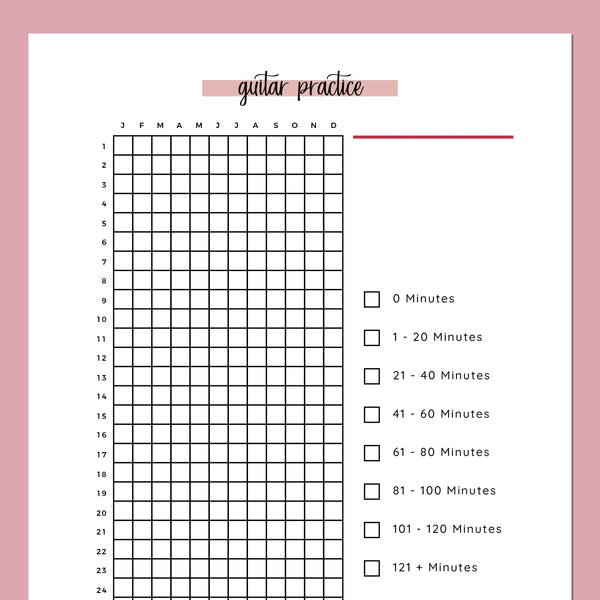 Guitar Practice Journal A5 | Instant Download Printable Template – Plan Print Land guitar-practice-journal-a5-instant-download-printable-template-plan-print-land