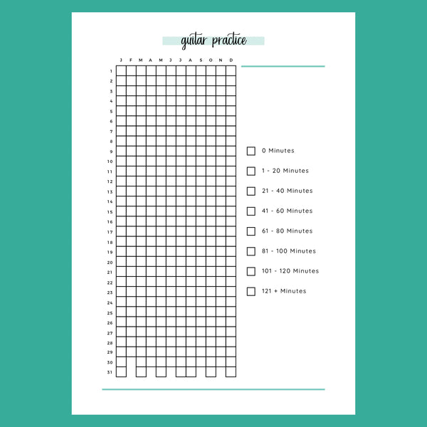 Guitar Practice Journal A5 | Instant Download Printable Template – Plan Print Land guitar-practice-journal-a5-instant-download-printable-template-plan-print-land
