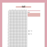 Habit Tracking Journal - Red