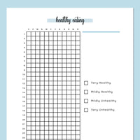 Healthy Eating Tracking Journal  - Blue