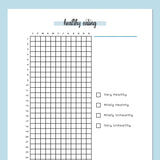 Healthy Eating Tracking Journal  - Blue