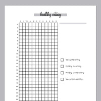 Healthy Eating Tracking Journal  - Grey