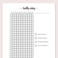 Healthy Eating Tracking Journal  - Pink