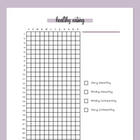 Healthy Eating Tracking Journal  - Purple