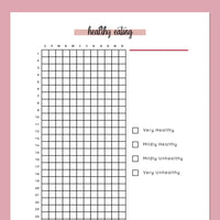 Healthy Eating Tracking Journal  - Red
