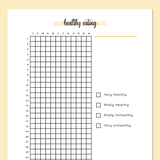 Healthy Eating Tracking Journal  - Yellow