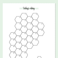 Hexagonal Daily Rating Journal - Green