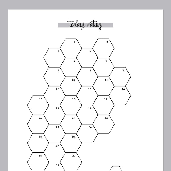 Hexagonal Daily Rating Journal | Instant Download | Printable PDF – Plan Print Land hexagonal-daily-rating-journal-instant-download-printable-pdf-plan-print-land