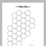 Hexagonal Mood Tracker Journal - Grey