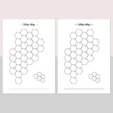 Hexagonal Daily Rating Journal - Light Brown and Light Grey