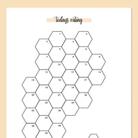 Hexagonal Daily Rating Journal - Orange