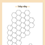 Hexagonal Daily Rating Journal - Orange