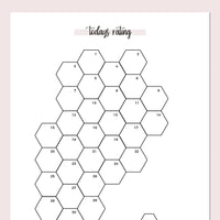 Hexagonal Daily Rating Journal - Pink
