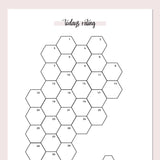 Hexagonal Daily Rating Journal - Pink