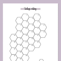 Hexagonal Mood Tracker Journal - Purple