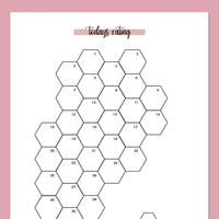 Hexagonal Daily Rating Journal - Red