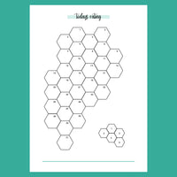 Hexagonal Daily Rating Journal - Version 1 Full Page View