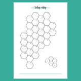 Hexagonal Daily Rating Journal - Version 1 Full Page View