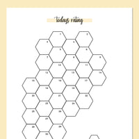 Hexagonal Daily Rating Journal - Yellow