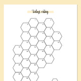Hexagonal Daily Rating Journal - Yellow