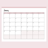 Horizontal 2024 Calendar Printable - Monday Start