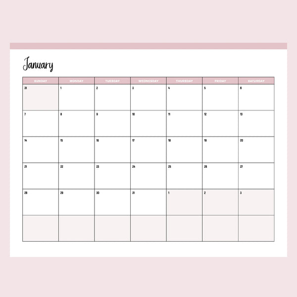 Horizontal 2024 Calendar Printable Sunday Start Calendar Plan Print Land Horizontal 2024 Calendar Printable Sunday Start Calendar Plan Print Land