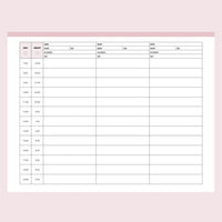 Hourly Planner For Nurses - Page Overview