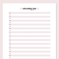 How I Overcame Feat Today Template - Pink
