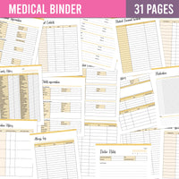 Medical binder Planner Pack