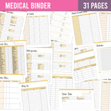 Medical binder Planner Pack