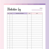 Medication Tracker Printable - Fruity