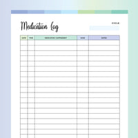 Medication Tracker Printable - Ocean