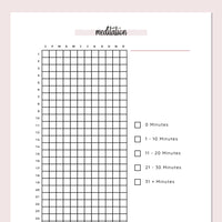 Meditation Tracking Journal - Pink