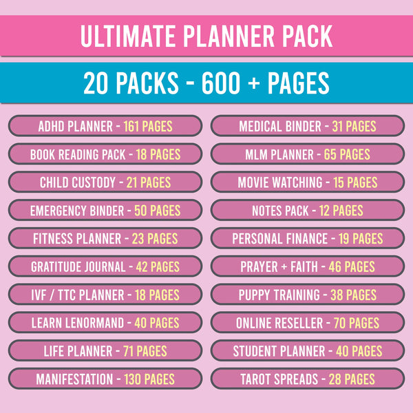 Ultimate Mega Pack of Printable Pages