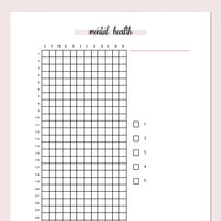 Mental Health Tracking Journal - Pink