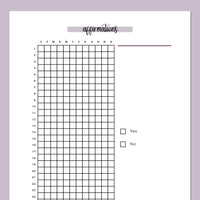 Minimalistic Affirmation Journal  - Purple