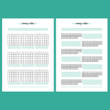 Monthly Evening Routine Journal Template - 2 Version Overview